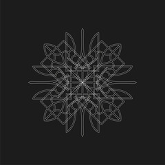 Emblem of Ukraine in ornament is a sunflower