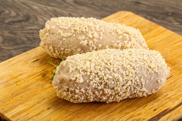 Raw chicken cutlet for roast