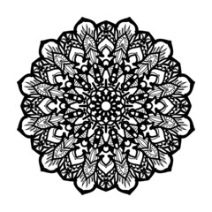 Hand drawn mandala. decoration in ethnic oriental  doodle ornament.