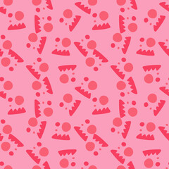 Creative shape seamless pattern. Creative various doodle shapes background.