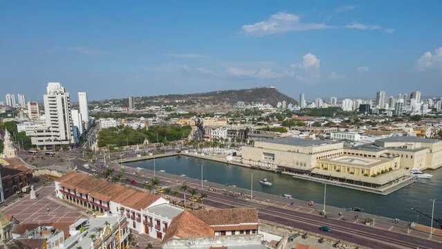 Cartegena Old City In Colombia. Hyperlapse