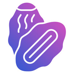 Dates Fruit flat gradient icon. Can be used for digital product, presentation, print design and more.