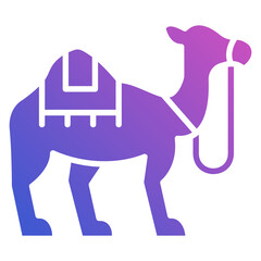 Camel flat gradient icon. Can be used for digital product, presentation, print design and more.