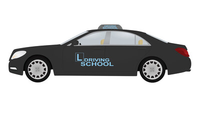 Driving school car. vector illustration