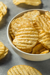 Salt and Pepper Crinkle Potato Chips