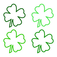 Fototapeta premium Vector Hand Drawn Doodle Green Shamrock