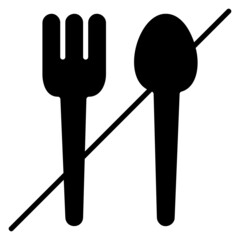 Fasting glyph icon. Can be used for digital product, presentation, print design and more.