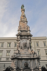 Fototapeta na wymiar Napoli, piazza del Gesù Nuovo - Guglia dell'Immacolata