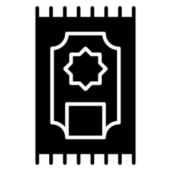 Prayer Mat glyph icon. Can be used for digital product, presentation, print design and more.