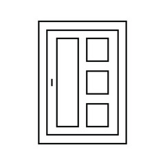 Door vector icon, Simple, flat design for web or mobile app