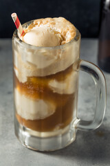 Cold Frozen Root Beer Float