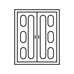 Door vector icon, Simple, flat design for web or mobile app