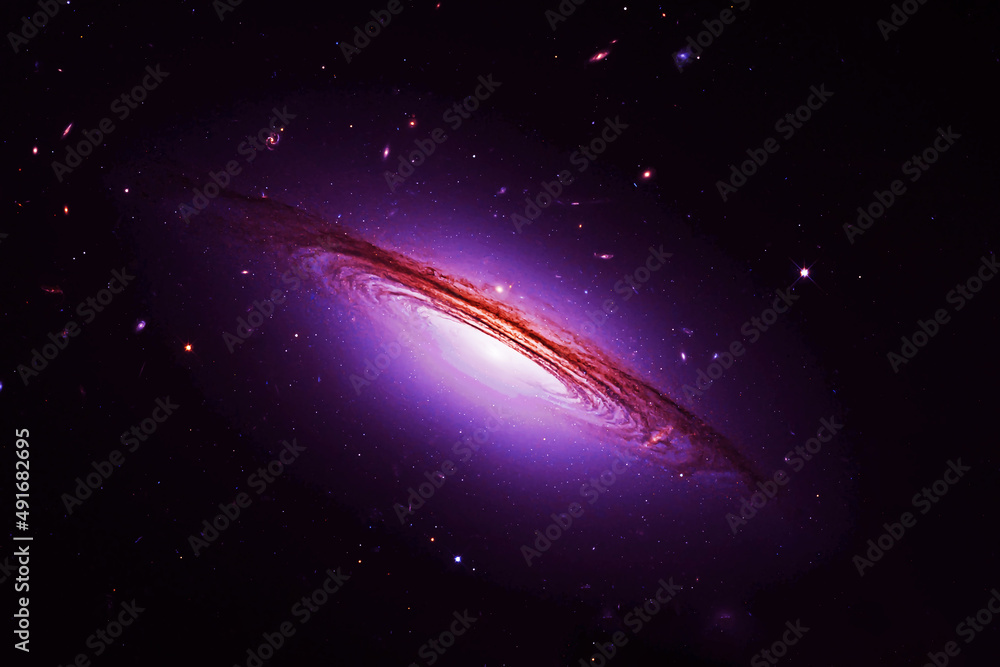 Wall mural quasar in dark space. elements of this image furnished by nasa