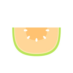 Melon logo vector. melon on white background. Half melon.