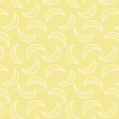 Banana pattern wallpaper. Banana vector. free space for text. copy space.