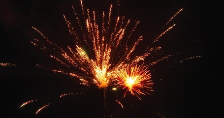 Photo of Abstract fireworks as background texture