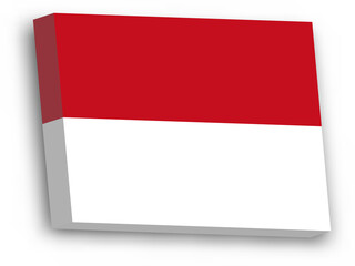 3D vector flag of Monaco