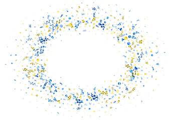 Abstract colorful confetti background. Isolated on the white.