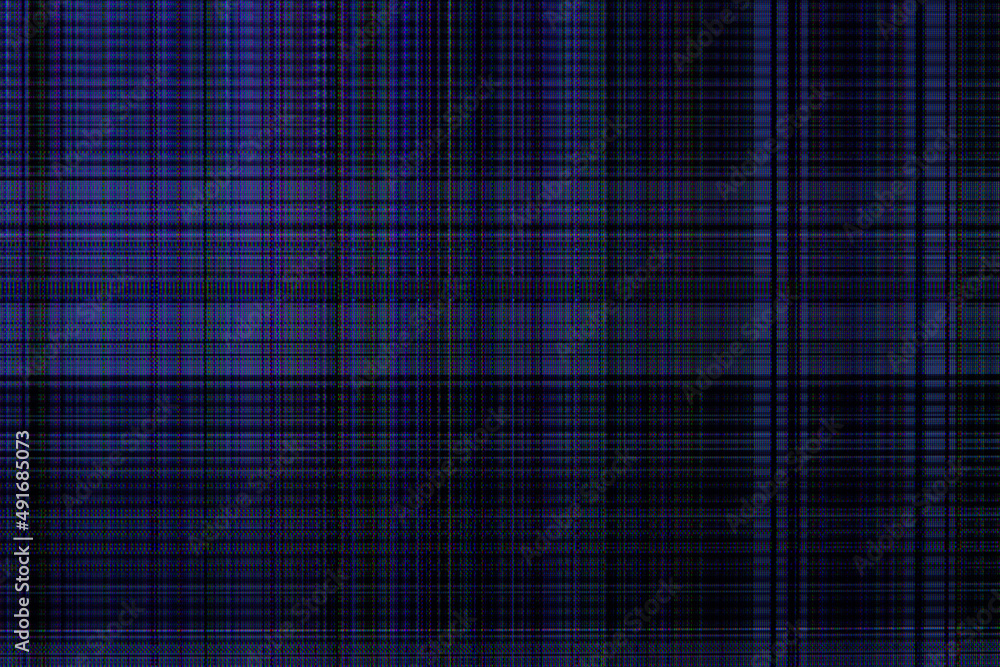 Poster dark abstract digital background: damaged screen matrix with interference of monitor and camera matr