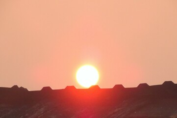 sunset in the mountains