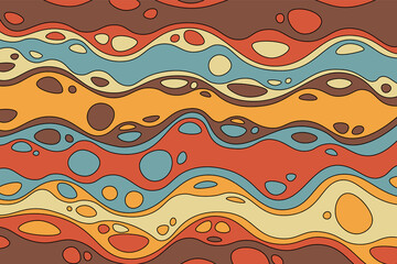 Abstract colorful psychedelic groovy background.