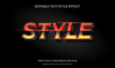 Naklejka na ściany i meble Modern editable text effect vibrant modern color shiny. Text style effect. Editable fonts vector files
