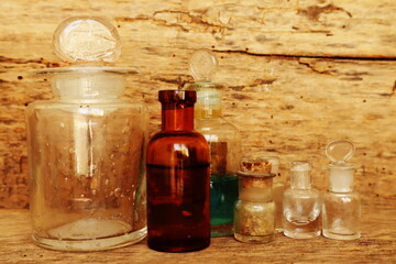 Antique Medicine Bottles, 1800s Victorian Era