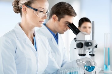 Group of Medical Research Scientists Working on Generation Experimental Drug