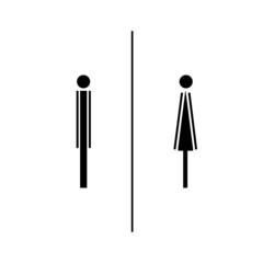 Icon logo design men women wc toilet symbol