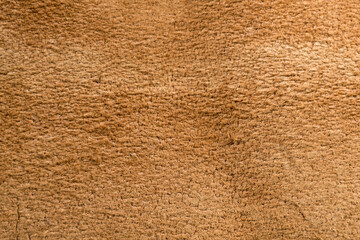 Roughly processed thick strong camel leather, close, close-up