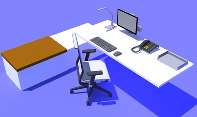 Office illustration 3D model