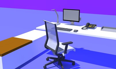 Office illustration 3D model