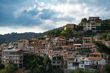 Fototapeta na wymiar View of Agros village. Limassol District, Cyprus
