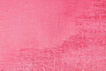 bright scarlet background: thick acrylic paint applied in a thin uneven layer on a flat surface, light and dark areas