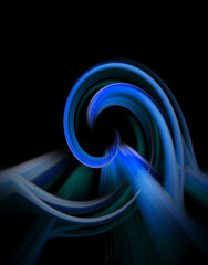 Fond abstrait futuriste en couleurs bleu et blanc. Effet tourbillon.	