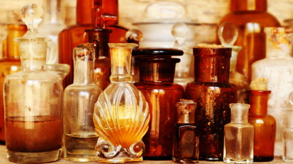 Antique Medicine Bottles, 1800s Victorian Era