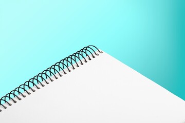 The year 2022 desk calendar on blue background with empty space.