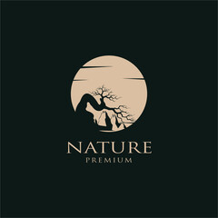 
Nature illustration unique logo design