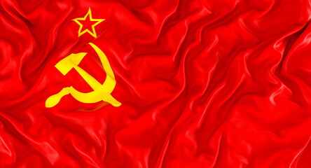 flag of the soviet socialist republic. © tiero