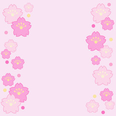 桜の背景　花フレーム