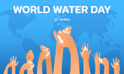 world water day consists of billboards card background for world water day to conserve water