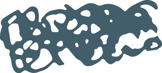 Grunge ink brush stroke, textured border