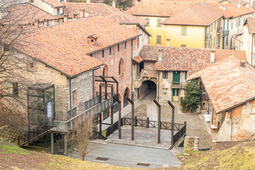 Ancient court in the historic center of Castiglione Olona