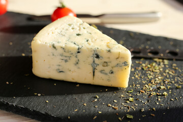 Blue cheese with copy space