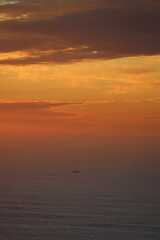 sunset over the sea