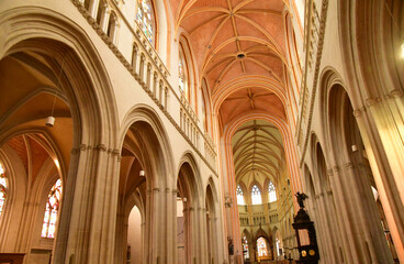 Quimper, France - may 16 2021 : Saint Corentin cathedral