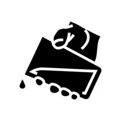 water add glyph icon vector. water add sign. isolated contour symbol black illustration