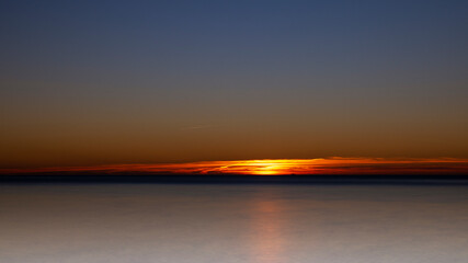 Sonnenuntergang an der Ostsee am Strand von Wustrow