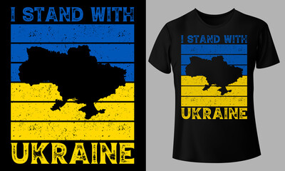 I Stand With Ukraine T-Shirt Design Vector High Resolution 300 DPI