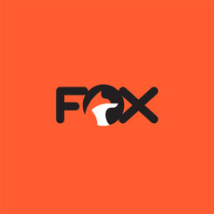 Fox. Logo template.